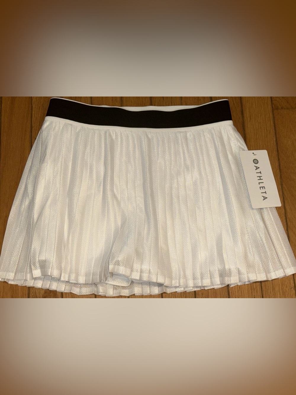 NWT Athleta Power Serve Pinnacle Skort White Pleated Tennis Pickleball Size S